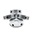 Heavy Duty HTD 3M 80 Tooth Timing Belt Pulley Synchronous Drive System With 19mm Precision Bore And 10mm Width, aluminum, stacked pulleys.