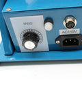 Control panel of the 3 Jaw Rotary Welding Positioner Turntable with speed dial and 110V input.