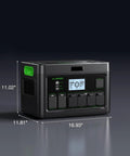 Power Beast 2400W Portable Power Station With 2x100W Solar Panels 1843.2Wh LiFePO4 Battery Heavy Duty Backup for camping and emergencies