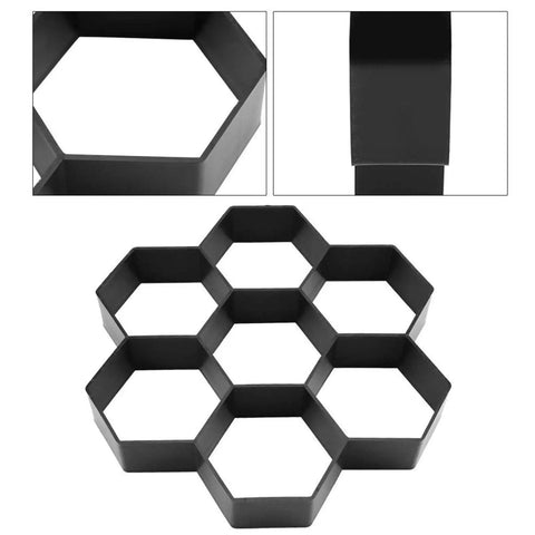 Hexagon Concrete Molds 11.6 x 11.6 Inch Reusable Paver Moulds Walkways Patios Garden Paths Durable PP Material No Fuss Stepping Stone Set Create Durable Pavement Yard Decor