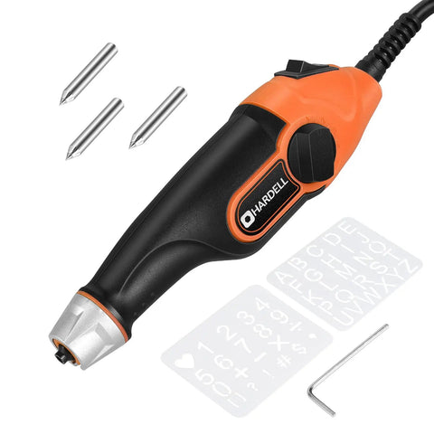 Compact 24W Engraving Pen Delivers Badass Performance At Five Speeds Includes Three Hella Durable Tungsten Carbide Bits For Crisp Etching On Metals Stone Glass And Wood Boasts A Cushioned Grip Handle Straight Out Of Box Ready.