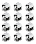 Set Of 24 Glass Brackets Heavy Duty Zinc Alloy Clips For Shelves And Stair Rails Adjustable Glass Clip Shelf Clamp With Flat Back Mount