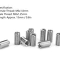 20 pcs stainless steel threaded inserts; cylindrical repair sleeves with internal threads and external ridges.