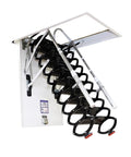 Heavy Duty Electric Attic Ceiling Ladder With Telescopic Stairs And Non Slip Folding Steps delivering smooth pull down motion with safety features.