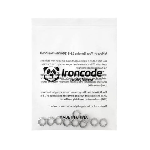 Rock Solid Heavy Duty Wedge Lock Washers Din 25201 Vibration Proof Double Sided Fasteners 304 Stainless Steel Ten Pack in packaging.