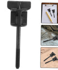Spare Tire Mounting Bolt Adapter And Hold Down Hardware Kit For Civic And HRV Durable Aluminum Alloy With Lock Nut For Secure Tire Installation And Easy Installation; black threaded bolt with adapter shown from multiple angles.