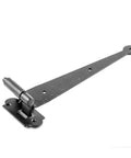 Heavy Duty Black Offset Strap Lift Off Pintle Hinges Tough As Nails 11 Inch By Two And Five Eighths Inch Wrought Iron Pin Hinges