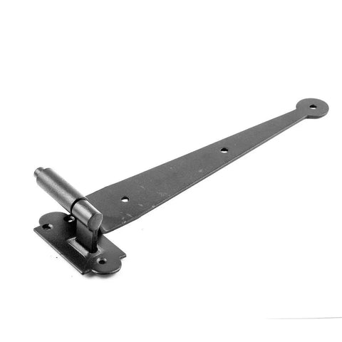 Heavy Duty Black Offset Strap Lift Off Pintle Hinges Tough As Nails 11 Inch By Two And Five Eighths Inch Wrought Iron Pin Hinges
