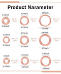 Size chart for Copper Crush Metric Washers Kit 200 Pcs Sealing Flat Ring Set For M5 M6 M8 M10 M12 M14 Drain Plug Replacement