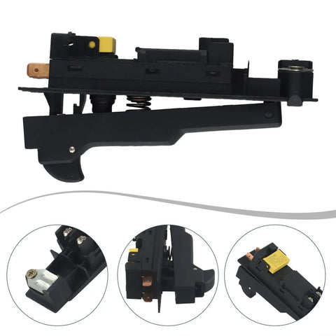 Angle Grinder Switch Replacement for GWS-20-180, 250V 12A Trigger Switch, plastic and metal construction, multiple views