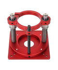 Heavy Duty Aluminum Router Lift Plate With 65Mm Bore Dead Simple Fit For Trimmers Smooth Ride Flip Base, red with springs.