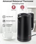 Compact 0.8L Electric Kettle Stainless Steel 800W Fast Boil Auto Shut Off Portable Water Boiler for Small Kitchen