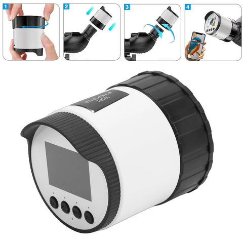 WiFi Telescope Camera Eyepiece 2K HD Video 4MP Sensor App Controlled Digital Eyepiece setup and features shown in steps.