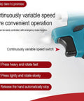 Heavy Duty Cordless Electric Shears For Metal Sheet Cutting And Leather Trimming With 800W Brushless Motor High Torque and variable speed switch.