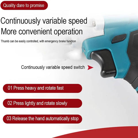 Heavy Duty Cordless Electric Shears For Metal Sheet Cutting And Leather Trimming With 800W Brushless Motor High Torque and variable speed switch.