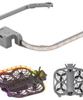 Neo2 Halo LED Light Strip with RGB lighting and USB charging cable for DJI Neo 2 Drone, showing three lighting modes and colors.