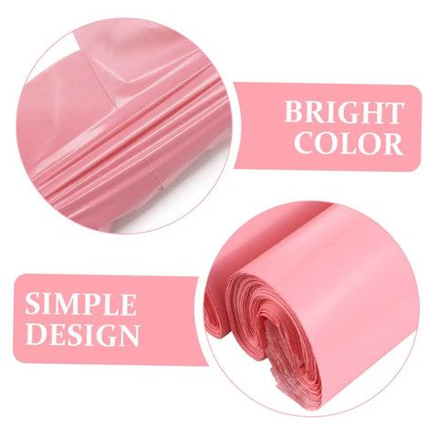 Pink Waterproof Mailing Bags 17x30cm 100 Pack Thickened Self Sealing Mailers For Small Packages Sturdy Parcel Packaging