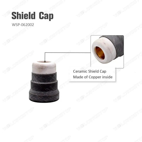 24 Piece 1.0mm Electrode And Tip Kit ceramic shield cap with copper interior for PT-40 IPT-60 PT60 plasma cutter torch consumables