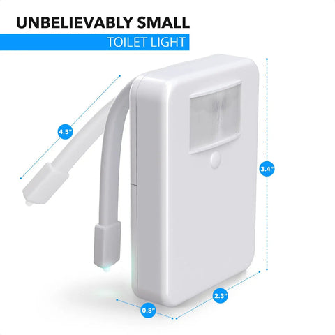Motion Sensor Toilet Night Light With 16 Color LED For Easy Late Night Trips, compact design with size dimensions