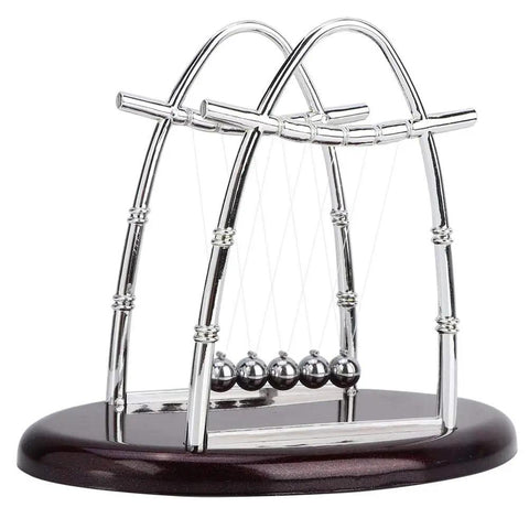 Pendulum Ball Desk Decor Set That Demonstrates Newton's Laws With Swinging Balls - Dope Balance Toy For Home And Office