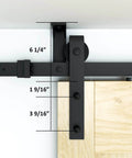 6.6 Foot Straight Roller Sliding Door Track Hardware Ceiling Mount Kit For Barn Wood Closet And Interior Doors With Pro Grade Heavy Duty Dual Rollers Dual Stoppers Pre Drilled Track Wall Connectors Ceiling Brackets Anti Pads And Floor Guide