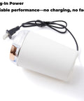 Compact Electric Flax Seed Grinder for Smooth Fresh Grinding Plug In Design with a white exterior and power cord.