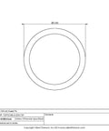 Top view diagram of Rock Solid 1/4 By 3/4 Inch Dowel Pins, Pack Of 10, True Titanium Grade 2, for precision fitment.