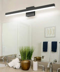27.6 Inch Modern Black Vanity Light LED For Bathroom Wall Mount Fixture With White Light 1040 Lumen 6000K Bright White