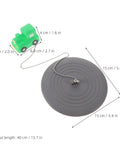 TEHAUX Silicone Bathtub Drain Stopper 15cm, Hair Catcher for Bathroom with green toy train and circular plug.