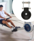 Silent Fixed Pulley For DIY Home Gym Cable System, Aluminum Alloy Wheel Roller Sheave Attachment, Heavy-Duty Bracket Mount, Smooth High Cable Pull Exercises, Pro-Grade Upgrade For Beast Home Gym Setup on rowing machine cable system