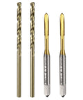 Metric Tap And Drill Bit Set Pro Grade With M3 X 0.5 Spiral Point Taps And 2.5mm Twist Drill Bits Titanium Coated