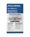 Full Synthetic 5W50 Powersports Oil Change Kit box with detailed product information and specifications for 4-cycle engines
