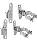 Heavy Duty 304 Stainless Steel Farm Gate Hinges Set For Chain Link Fences And Wood Gates 1-3/8 Inch Pin Wall Mount Hardware Two Pack