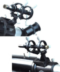 Premium Aluminum Finder Scope Ring Kit With Adjustable 5mm To 38mm Tube Diameter Black Oxide Finish Durable Finderscope Mounting Rings For Telescope Accessories And Guiding Scope Alignment attached to telescope