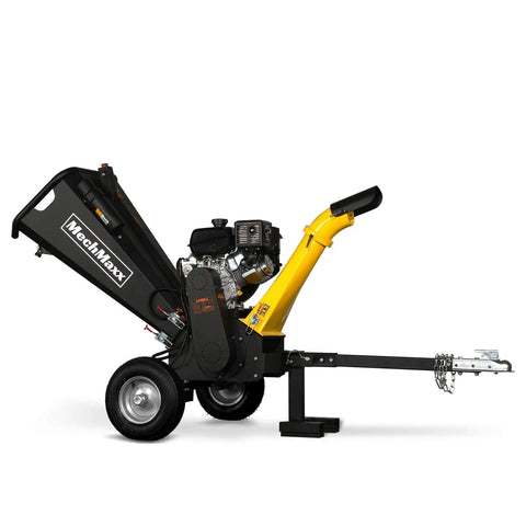 Towable 5 Inch Gas Powered Wood Chipper Shredder Mulcher With Electric Start And Emergency Stop Button Powerhouse 429cc Kohler 14HP Engine