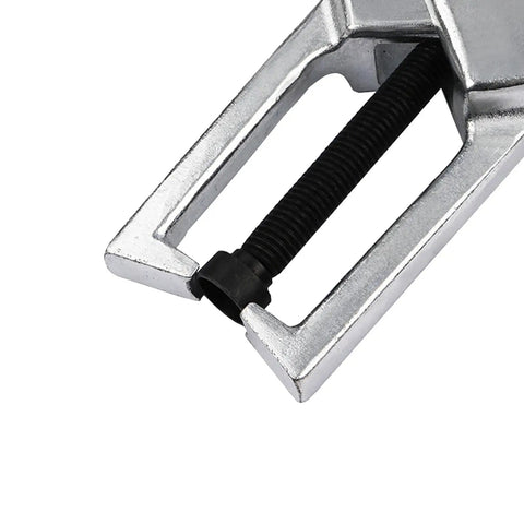 Close-up of Beast Two Jaw Bearing Puller And Separator Tool For Car Pulleys, showcasing metal jaw and threaded rod detail.