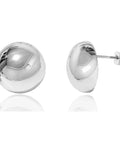 Half Ball Dome Stud Earrings For Women Silver Plated Button Jewelry Minimalist Chic Everyday Wear Turn Heads With Simple, Eye-Catching Style That Elevates Any Look., 16 mm silver-plated half ball studs