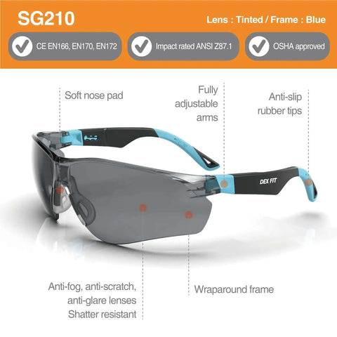 Outdoor Safety Sunglasses For Work And Play With Smoke Lenses, UV 99.9 Percent Protection, Anti Fog And Anti Scratch, Z87.1
