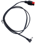 Replacement Power Cable With ABS DC Head Connector For Portable Ham Radios And Charging, durable one-piece plug, coiled view