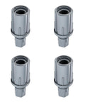 Set of four Workhorse Adjustable Bullet Feet for 1-5/8 inch tubing on industrial kitchen work tables, heavy-duty plastic leg levelers