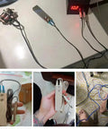 Two Pack Tattoo Foot Pedal Switch With Quarter Inch 6.35mm Plug And Stainless Steel Clip Cord, Long 1.5m Cable, in use