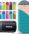 Roomy 32F Sleeping Bag For Adults Kids And Teens All Season Camping Gear with colorful options and carry sack
