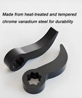 Two Piece Pry Bar Wrench Adapter Heads For Half Inch Drive Crowbar Adapters Set Ideal For Half Shaft Removal And Car Repair Tools Black Beefy Durable Construction For Professional Use And Heavy Duty Auto Repair And Maintenance