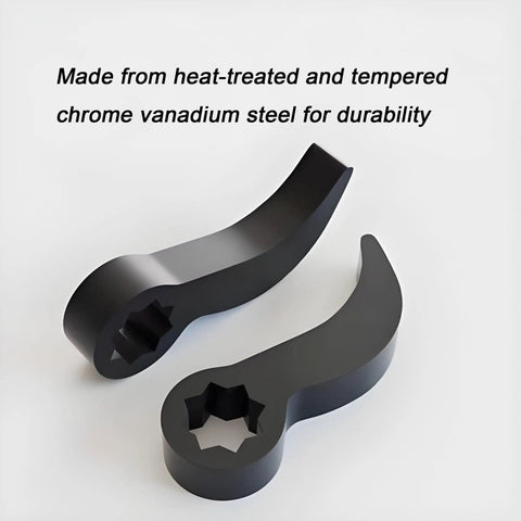 Two Piece Pry Bar Wrench Adapter Heads For Half Inch Drive Crowbar Adapters Set Ideal For Half Shaft Removal And Car Repair Tools Black Beefy Durable Construction For Professional Use And Heavy Duty Auto Repair And Maintenance