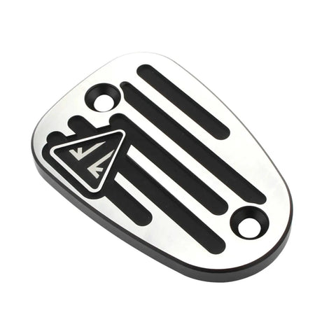Triumph Motorcycle Brake Reservoir Cap CNC Aluminum Anodized Oil Fluid Cap For Bonneville T100 T120 2016 And Up Thruxton 1200 2016 No Fuss Upgrade Today, top view