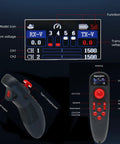 Display of 6 Channel 2.4G RC Boat Transmitter With Color Screen Remote Controller And F06A Receiver, ergonomic grip details