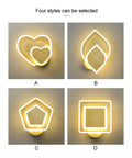 Nordic Bedroom Sconce Postmodern LED Wall Light Simple Bedside Lamp Living Room Decorations Wall Lamps Staircase Lights with four styles.