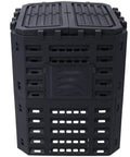 Front view of 90 Gallon Garden Compost Bin Aerated For Fast No Fuss Easy Assembly Outdoor Composting Built From Premium Recycled Plastic 340 Liter Capacity Lightweight Yet Durable For Fertile Soil And Rich Garden Results