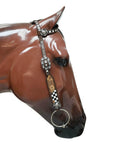 Top Shelf Western Leather Horse Tack Set Bringing The Boss Vibe To Every Ride With A Custom Headstall showing floral carving and hardware.