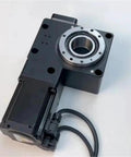 Pro Grade Hollow Rotary Table For Milling Machines Featuring Dead Accurate Spinning Shafts And Zero Slop Precision Fit, close-up view of motor and rotary assembly.